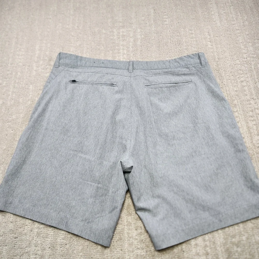 Johnston & Murphy Xc4 Shorts Men 38 Gray Performance Golf Elastic Waist 9